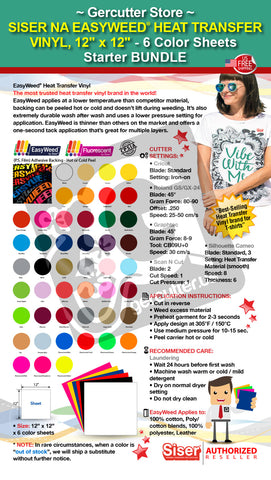 EasyWeed Heat Transfer Vinyl Collection 12x12